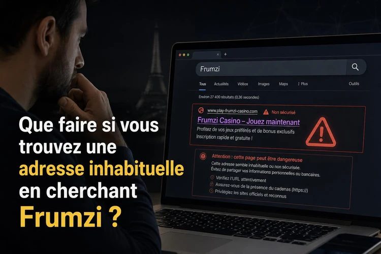 Que faire si vous trouvez une adresse inhabituelle en cherchant Frumzi?